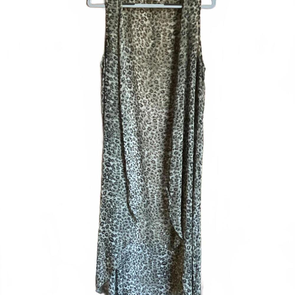 Let Them Eat Cake Leopard Print Chiffon Duster
